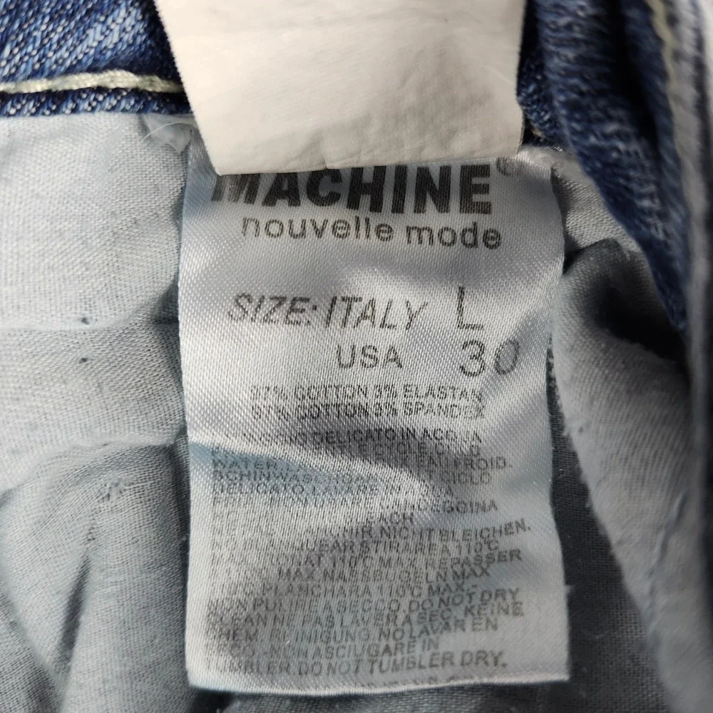 Machine Nouvelle Mode Denim Shorts Womens 30 Blue Distressed Ripped Bermuda 7 in